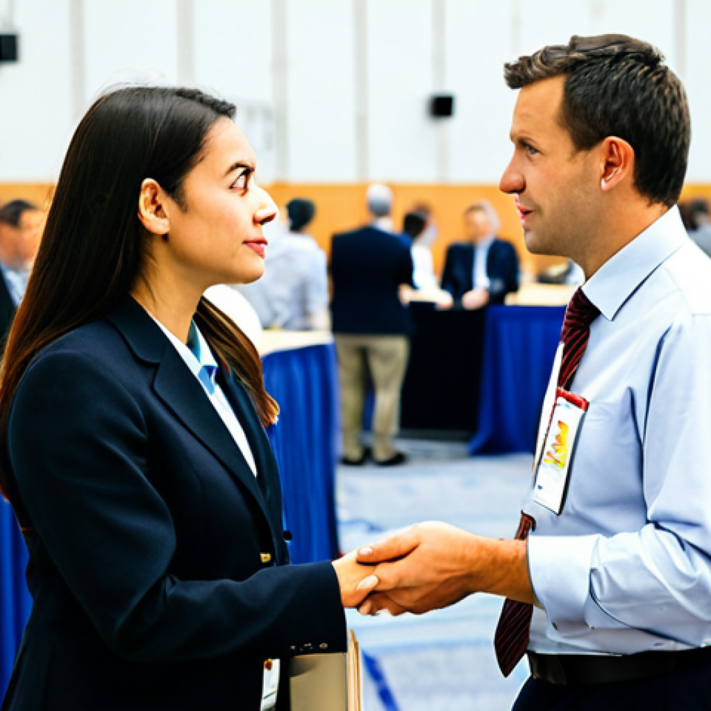 Networking at a Safety Conference**

"A professional safety manager, fully clothed in appropriate business attire, engaging in a conversation with a colleague at a safety conference. Background: a busy conference hall with booths and other attendees, professional lighting. safe for work, appropriate content, well-formed hands, perfect anatomy, natural proportions, professional photography, high quality, modest dress."

**