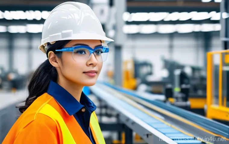 신입 안전관리자를 위한 업무 적응법 - **Prompt 1: Immersive Observation on the Factory Floor**
    "A diligent female Safety Officer, dres...